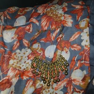 Vintage Brass Beaded Necklace